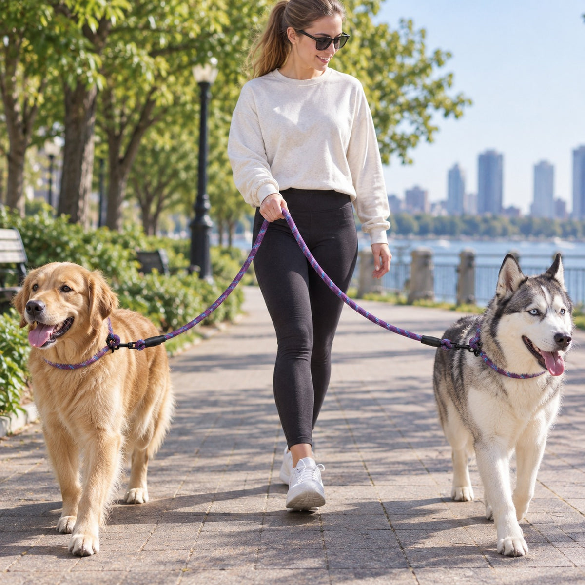 Custom UHMWPE Multi-Functional Dog Leash – Hands-Free Convertible Leash for Outdoor Walking & Active Dogs– Minimum Order: 100 Units