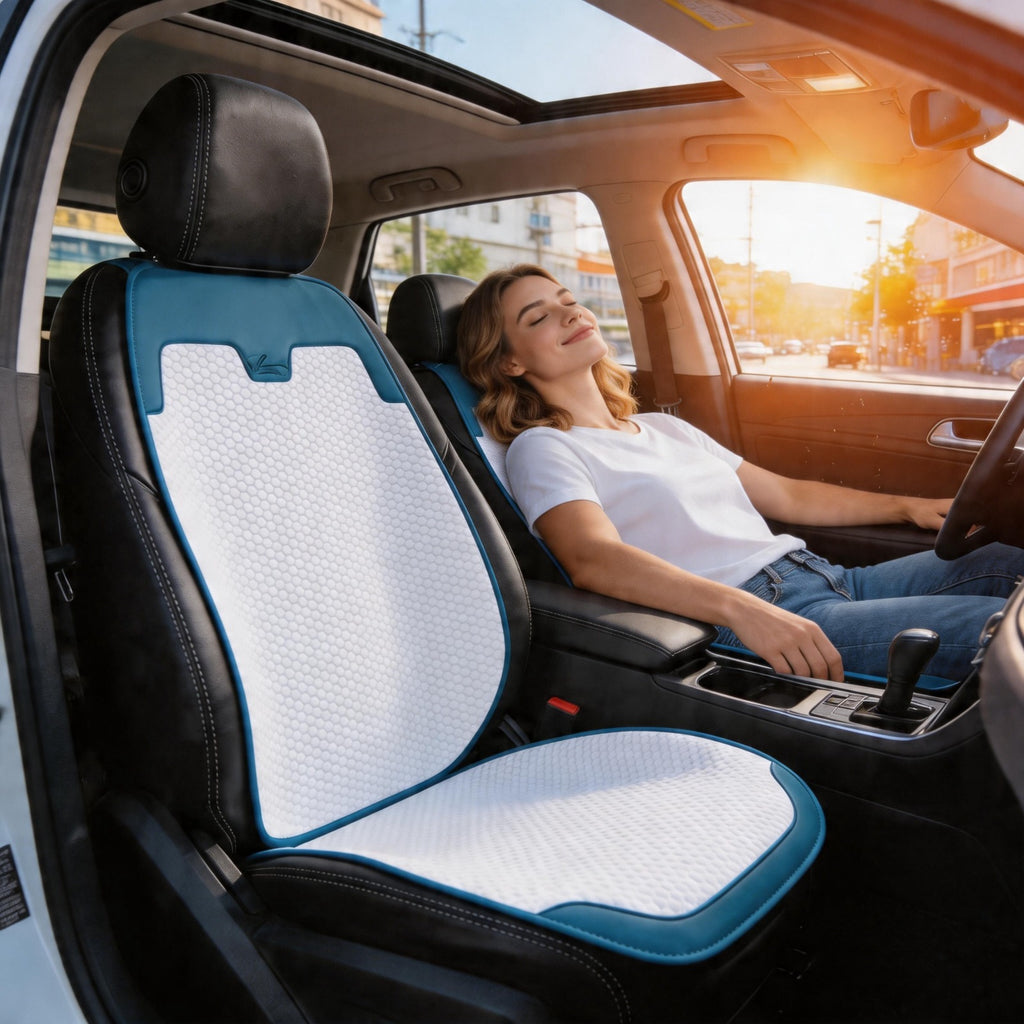 Custom UHMWPE Cooling Car Seat Cushion – Breathable Ice-Cool Seat Pad for Summer Driving – Minimum Order: 100 Units