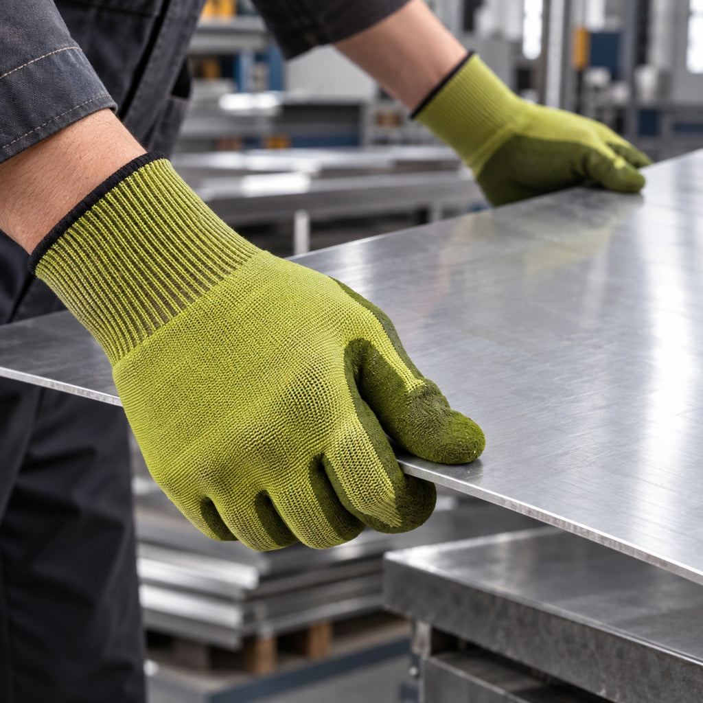 Custom UHMWPE Cut Resistant Gloves – ANSI A6 Safety Gloves with Nitrile Grip & Touchscreen Design– Minimum Order: 100 Units