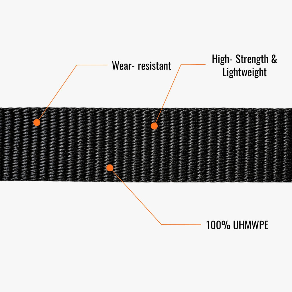 UHMWPE Lightweight Utility Strap 15mm– Ultra Strong Outdoor Gear Tie Down Webbing