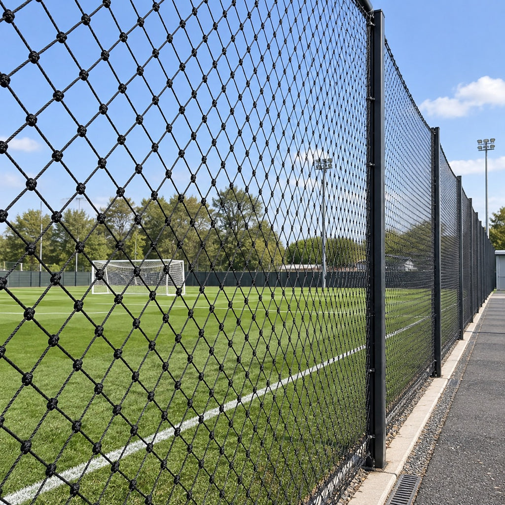 Custom Knotless Soccer Netting – 5mm Sports Field Protection Net for Football Training & Outdoor CourtsMinimum Order: 100 pcs